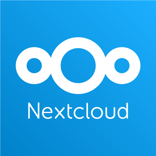 Nextcloud Logo, selbstgehostete Cloud-Lösung für Unternehmen